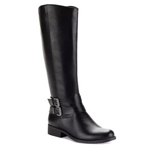 I-N-C INTERNATIONAL CONCEPTS. LEATHER BOOTS. BLACK. SIZE 9 1/2.